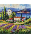 Диамантен гоблен Ideyka - Град край морето, 40 х 40 cm
