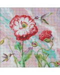 Диамантен гоблен Ideyka - Мак, 40 х 40 cm