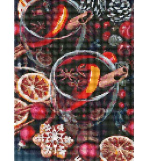 Диамантен гоблен Ideyka - Празнични аромати, 30 х 40 cm