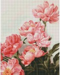 Диамантен гоблен Ideyka - Розови божури, 40 х 50 cm