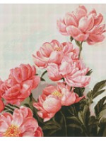 Диамантен гоблен Ideyka - Розови божури, 40 х 50 cm