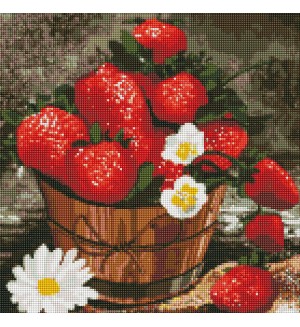 Диамантен гоблен Ideyka - Ягодов букет, 40 х 40 cm