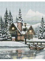 Диамантен гоблен Ideyka - Зима, 40 х 50 cm