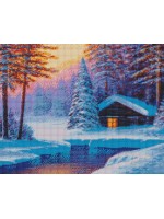 Диамантен гоблен Ideyka - Зима, 40 х 50 cm