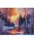 Диамантен гоблен Ideyka - Зимно утро, 40 х 50 cm