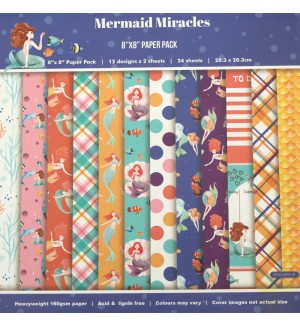 Дизайнерска хартия Ем Арт - Mermaid Miracles, 20.3 x 20.3 cm