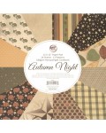 Дизайнерски картон Ем Арт - Autumn Night, 180 g/m2, 30.5 x 30.5 cm, едностранен (12 дизайна, 24 листа)