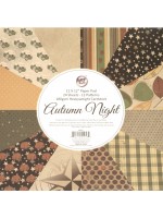 Дизайнерски картон Ем Арт - Autumn Night, 180 g/m2, 30.5 x 30.5 cm, едностранен (12 дизайна, 24 листа)