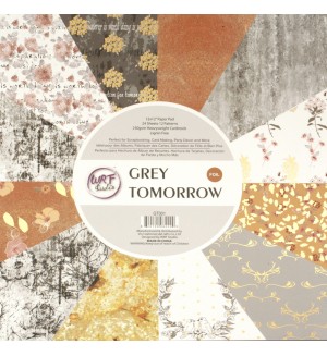 Дизайнерски картон Ем Арт - Grey Tomorrow, 230 g/m2, 30.5 x 30.5 cm, едностранен (12 дизайна, 24 листа)