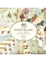 Дизайнерски картон Ем Арт - Nostalgic, 230 g/m2, 30.5 x 30.5 cm, двустранен (24 дизайна, 24 листа)