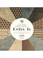 Дизайнерски картон Ем Арт - Retro, 180 g/m2, 30.5 x 30.5 cm, едностранен (12 дизайна, 24 листа)