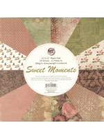 Дизайнерски картон Ем Арт - Sweet Moments, 180 g/m2, 30.5 x 30.5 cm, едностранен (12 дизайна, 24 листа)
