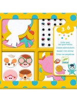 Игра със стикери Djeco - Направи Животни