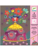 Комплект 4 скреч картини Djeco - The Beauties Ball