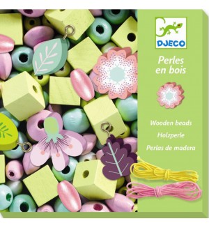 Творчески комплект Djeco - Създай бижута с цветя, 450 мъниста
