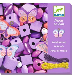 Творчески комплект Djeco - Създай бижута с пеперуди, 450 мъниста