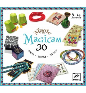 Детски комплект за фокуси Djeco - Magicam, 30 фокуса