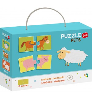 Детски образователен пъзел Dodo Duo - Животните на село