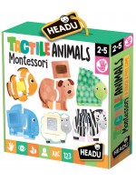 Образователен комплект Headu Montessori - Докосни и опознай животните