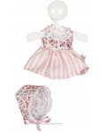 Дрехи за кукла Asi Dolls - Чикита, шапка и рокля на цветя, 21 cm