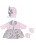 Дрехи за кукла Asi Dolls - Лея, рокля, шапка и терлички, 46 cm