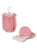 Дрехи за кукла Asi Dolls - Мария, коралово боди, шапка и одеялце, 43 cm Дрехи за кукла Asi Dolls - Мария, коралово боди, шапка и одеялце, 43 cm