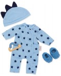 Дрехи за кукла Battat Lulla Baby - Облекло за момче в синьо с обувки
