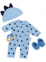 Дрехи за кукла Battat Lulla Baby - Облекло за момче в синьо с обувки