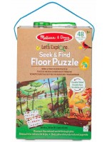 Двустранен пъзел 2 в 1 Melissa & Doug - Потърси и намери, 48 части