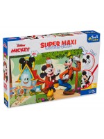 Двустранен пъзел Trefl от 24 макси части - Мики Маус и приятели Двустранен пъзел Trefl от 24 макси части - Мики Маус и приятели