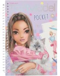Джобна книжка за оцветяване Depesche TopModel - Със стикери, 120 страници