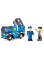 Дървена играчка Hape - Полицейска кола със сирени Дървена играчка Hape - Полицейска кола със сирени