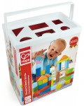 Дървени кубчета в кутия за сортиране Hape - 101 части