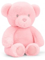 Eкологична плюшена играчка Keel Toys Keeleco - Бебе мече, розово, 16 cm