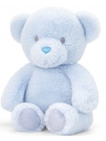 Eкологична плюшена играчка Keel Toys Keeleco - Бебе мече, синьо, 16 cm