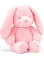 Eкологична плюшена играчка Keel Toys Keeleco - Бебе зайче, розово, 16 cm