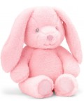 Eкологична плюшена играчка Keel Toys Keeleco - Бебе зайче, розово, 20 cm