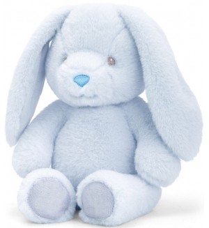 Eкологична плюшена играчка Keel Toys Keeleco - Бебе зайче, синьо, 20 cm