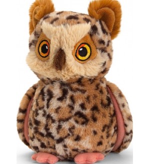 Екологична плюшена играчка Keel Toys Keeleco - Бухал, 19 cm