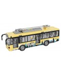 Електронна играчка Raya Toys - Тролейбус, със звуци и светлини, жълт