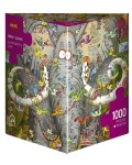 Пъзел Heye от 1000 части - Животът на слона, Марино Дегано