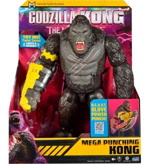 Фигура MonsterVerse Godzilla x Kong - Кинг Конг с мега ръкавица и функция юмрук, 33 cm Фигура MonsterVerse Godzilla x Kong - Кинг Конг с мега ръкавица и функция юмрук, 33 cm