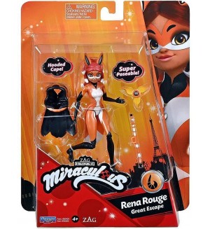 Фигура Playmates Miraculous - Rena Rouge, Great Escape, с аксесоари