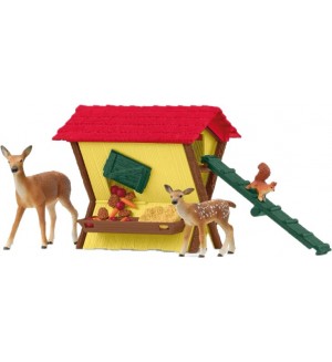 Игрален комплект Schleich Farm World - Хранилка за горски животни