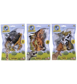 Фигури на животни Simba - 6 броя, 9-12 cm, асортимент