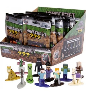 Фигурка изненада Jada Toys - Minecraft Nanofigs, асортимент
