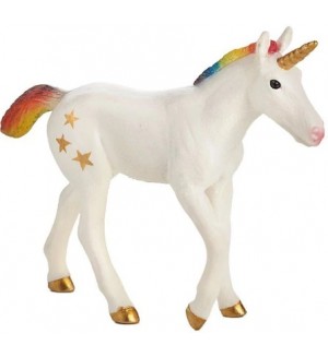 Фигурка Mojo  Fantasy&Figurines - Жребче еднорог Rainbow
