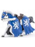 Фигурка Papo The Medieval Era - Кон на лъвски рицар с копие