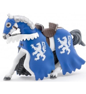 Фигурка Papo The Medieval Era - Кон на лъвски рицар с копие
