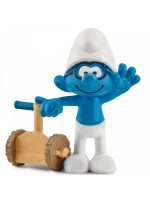 Фигурка Schleich The Smurfs - Смърф с ръчна количка